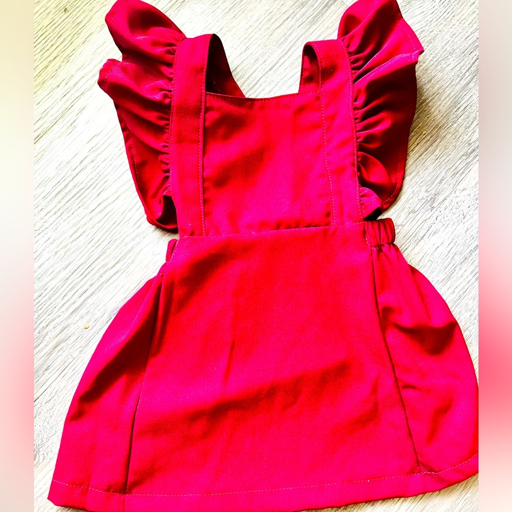 Baileys Blossoms Suspender Ruffle Back Dress. 9-12 size